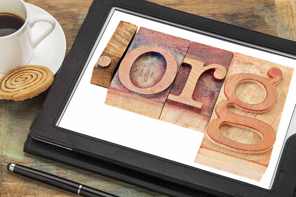 a block puzzle spelling 'nonprofit'